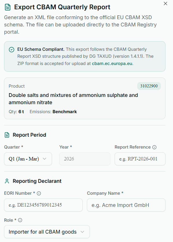CBAM Financial Cost Forecasting Dashboard - Ecomate